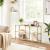 VASAGLE Masa de intrare, pe 3 nivele, blat din sticla securizata, cadru metalic, 30x130x73cm, auriu Household NewTrend