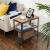 VASAGLE Masa de cafea laterala, cu 3 nivele, cadru din otel, 60x30x60cm, maro rustic Household NewTrend