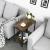 VASAGLE Masa de cafea laterala, cu 2 nivele, cadru din otel, 60x30x60cm, maro rustic Household NewTrend