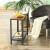 VASAGLE Masa de cafea laterala, cu 2 nivele, cadru din otel, 60x30x60cm, maro rustic Household NewTrend