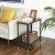 VASAGLE Masa de cafea laterala, cu 2 nivele, cadru din otel, 60x30x60cm, maro rustic Household NewTrend