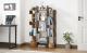 VASAGLE Biblioteca stil arbore, cu 13 rafturi de depozitare, colturi rotunjite, 86x25x140cm, maro rustic Household NewTrend