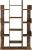 VASAGLE Biblioteca stil arbore, cu 13 rafturi de depozitare, colturi rotunjite, 86x25x140cm, maro rustic Household NewTrend