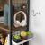 VASAGLE Biblioteca, raft cu 4 niveluri, cadru otel si polite din MDF, 74x30x155cm, maro rustic si negru Household NewTrend