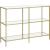 VASAGLE Masa de intrare, pe 3 nivele, blat din sticla securizata, cadru metalic, 30x100x73cm, auriu Household NewTrend