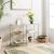VASAGLE Masa de intrare, pe 3 nivele, blat din sticla securizata, cadru metalic, 30x100x73cm, auriu Household NewTrend