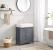 VASAGLE Dulap lavoar baie, cu spatiu de depozitare cu 2 usi si rafturi reglabile, 60x30x60cm, gri Household NewTrend