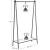 SONGMICS Suport pentru haine cu cadru din otel, cu sina de agatat si raft, 34x93x153cm, negru mat Household NewTrend
