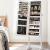 SONGMICS Oglinda de podea cu suport, design fara rama, cu spatiu de depozitare, 41x37x152cm, alb Household NewTrend