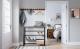 VASAGLE Raft de pantofi metalic, cu 4 nivele plus polita superioara, stil industrial, 100x30x93cm, gri si negru Household NewTrend