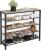 VASAGLE Raft de pantofi metalic, cu 4 nivele plus polita superioara, stil industrial, 100x30x93cm, gri si negru Household NewTrend