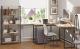VASAGLE Birou in forma de L cu suport pentru monitor, cadru metalic, 140x130x76cm, maro rustic Household NewTrend