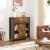 VASAGLE Comoda pentru living sau bucatarie, cu 2 sertare si usa glisanta, rafturi reglabile, stil rustic, 30x70x80cm, maro si negru Household NewTrend