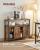 VASAGLE Comoda pentru living sau bucatarie, cu 2 usi glisante, rafturi reglabile, stil rustic, 33x100x80cm, maro si negru Household NewTrend