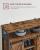 VASAGLE Comoda pentru living sau bucatarie, cu 2 usi glisante, rafturi reglabile, stil rustic, 33x100x80cm, maro si negru Household NewTrend