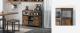 VASAGLE Comoda pentru living sau bucatarie, cu 2 usi glisante, rafturi reglabile, stil rustic, 33x100x80cm, maro si negru Household NewTrend