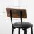 VASAGLE Set 2 scaune de bar cu spatar din PAL, sezut moale tapitat, 39x100x76cm, maro rustic si negru Household NewTrend