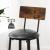 VASAGLE Set 2 scaune de bar cu spatar din PAL, sezut moale tapitat, 39x100x76cm, maro rustic si negru Household NewTrend