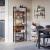 VASAGLE Biblioteca cu 5 rafturi de depozitare, cadru otel, stil industrial, 62x24x165cm, maro rustic si negru Household NewTrend