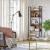 VASAGLE Biblioteca cu 5 rafturi de depozitare, cadru otel, stil industrial, 62x24x165cm, maro rustic si negru Household NewTrend