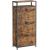 VASAGLE Dulap pentru pantofi cu 3 usi rabatabile, despartitoare interioare, pentru 15-18 perechi, 60x30x130cm, maro rusic si negru Household NewTrend