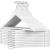 SONGMICS Set de 20 umerase din lemn, cu bara anti-alunecare pentru pantaloni, carlig pivotant la 360°, 45cm, alb Household NewTrend