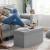 SONGMICS Taburet pliabil cu sezut moale, spatiu de depozitare 80litri, maxim 300kg, 76x38x38cm, gri Household NewTrend