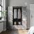 SONGMICS Dulap de depozitare modular, 12 compartimente inchise, 2 sine pentru umerase, 178x143x36cm, negru si alb Household NewTrend