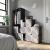 SONGMICS Dulap de depozitare modular, 12 compartimente inchise, 2 sine pentru umerase, 178x143x36cm, negru si alb Household NewTrend