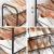SONGMICS Raft de depozitare pantofi, din metal, pe 3 niveluri, cu rafturi unghiulare reglabile, 28x69x50cm, negru Household NewTrend