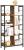 VASAGLE Biblioteca cu rafturi deschise, 8 compartimente, design industrial, 80x33x149cm, maro retro si negru Household NewTrend