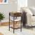 VASAGLE Noptiera inalta cu sertar si 2 rafturi de depozitare, stil industrial, 35x35x70cm, maro rustic si negru Household NewTrend