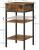 VASAGLE Noptiera inalta cu sertar si 2 rafturi de depozitare, stil industrial, 35x35x70cm, maro rustic si negru Household NewTrend