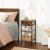 VASAGLE Noptiera inalta cu sertar si 2 rafturi de depozitare, stil industrial, 35x35x70cm, maro rustic si negru Household NewTrend