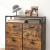 VASAGLE Dulap pantofi din MDF cu ​​4 usi basculante, pentru 12-20 perechi, 98x30x95cm, maro rustic si negru Household NewTrend