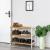SONGMICS Raft de depozitare din bambus, cu 3 niveluri, 26x70x55cm, alb si maro Household NewTrend