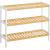 SONGMICS Raft de depozitare din bambus, cu 3 niveluri, 26x70x55cm, alb si maro Household NewTrend