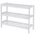 SONGMICS Raft de depozitare din bambus, cu 3 niveluri, 26x70x55cm, alb Household NewTrend