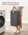 VASAGLE Cos de rufe, 3 compartimente, saci de rufe detasabili, raft, cadru metalic, 3x38L, 93x33x72 cm, negru Household NewTrend