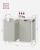 VASAGLE Cos de rufe, 2 compartimente, saci de rufe detasabili, raft, cadru metalic, 2x46L, 73x33x72 cm, alb Household NewTrend