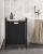 VASAGLE Cos de rufe, sac de rufe detasabil, raft, cadru metalic, 65L, 50x33x72 cm, maro rustic si negru Household NewTrend