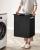 VASAGLE Cos de rufe, sac de rufe detasabil, raft, cadru metalic, 65L, 50x33x72 cm, maro rustic si negru Household NewTrend
