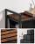 VASAGLE Cos de rufe, sac de rufe detasabil, raft, cadru metalic, 65L, 50x33x72 cm, maro rustic si negru Household NewTrend