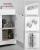 VASAGLE Dulap baie baza lavoar, cu 2 usi, 2 rafturi, alb 60x60x30 cm, alb Household NewTrend