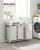 VASAGLE Cos de rufe, 3 compartimente, saci de rufe detasabili, raft, cadru metalic, 3x38L, 93x33x72 cm, alb Household NewTrend