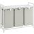 VASAGLE Cos de rufe, 3 compartimente, saci de rufe detasabili, raft, cadru metalic, 3x38L, 93x33x72 cm, alb Household NewTrend