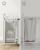 VASAGLE Cos de rufe, 3 compartimente, saci de rufe detasabili, raft, cadru metalic, 3x38L, 93x33x72 cm, alb Household NewTrend