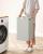 VASAGLE Cos de rufe, 3 compartimente, saci de rufe detasabili, raft, cadru metalic, 3x38L, 93x33x72 cm, alb Household NewTrend