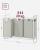 VASAGLE Cos de rufe, 3 compartimente, saci de rufe detasabili, raft, cadru metalic, 3x38L, 93x33x72 cm, alb Household NewTrend