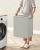 VASAGLE Cos de rufe, sac de rufe detasabil, raft, cadru metalic, 65L, 50x33x72 cm, alb Household NewTrend